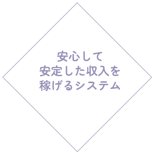 安心して安定した収入を稼げるシステム